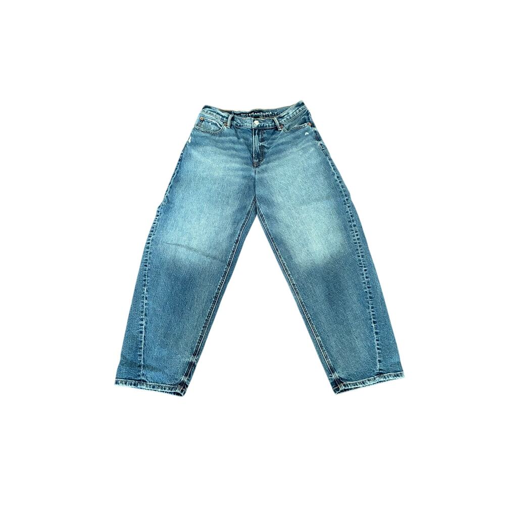 American Eagles Womens 4 Short Jeans Barrel Wide Leg Blue Denim 4S
